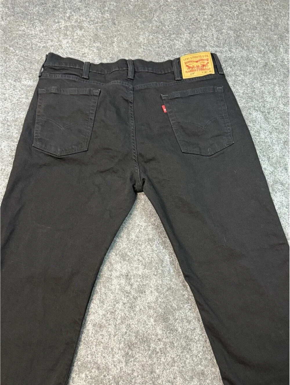 Levis 514 Straight Jeans Mens 38x30 Black Stretch Denim Casual Pants